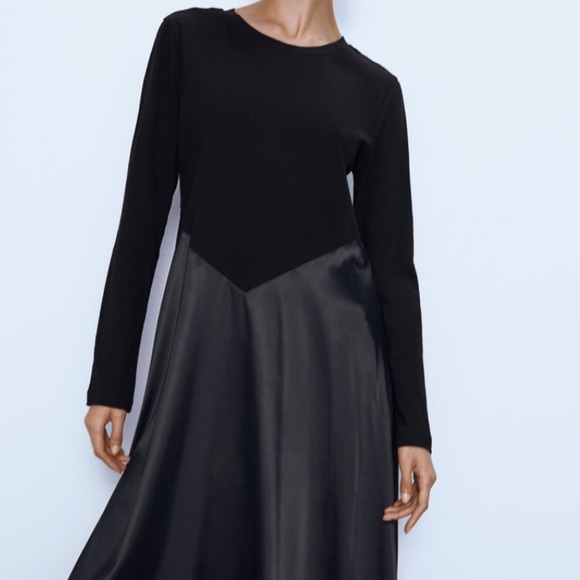 Worn once Zara contrast midi dress - Picture 3 of 4